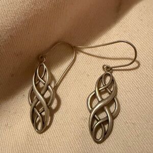 .925 Sterling Silver Celtic Knot Dangle Earrings